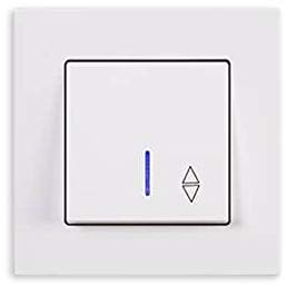 Gunsan Eqona Wechselschalter 2-Wege Schalter mit Beleuchtung Unterputz Weiss