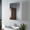 EMKE Bathroom Mirror Cabinet Single Door - Wall Mounted Bathroom Cabinet Storage Cupboard with Adjustable Shelf, Waterproof Bathroom Wall Storage Cabinets, White 50L x 65H x 14.5D cm