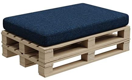 Gutekissen® Palettenkissen, Palletenpolster, Gartenkissen, Palettenauflagen, Sofa, Kissen, Polster, Auflagen Indoor Outdoor PFBG (Sitzkissen 120x80, Dunkelblau)
