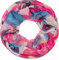 styleBREAKER Foulard loop pour femmes avec motif floral coloré, léger foulard d'été multicolore 01016217, couleur:Rose-rose-bleu