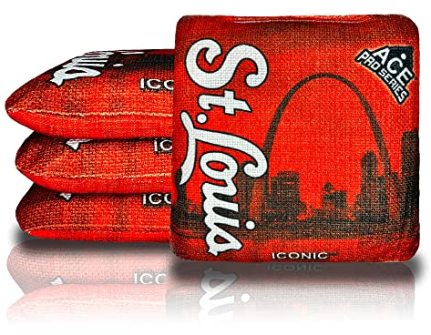 CornholeAce Iconic – St. Louis (Set mit 4 Beuteln) – Professionelle Cornhole Bags – ACE Pro gestempelt