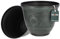 KOTARBAU® 2er Set Blumentopf Metall-Effekt Design Opalisierend Grün 25 x 30 cm