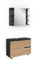 Vicco Badmöbel-Set J-Shape, Badezimmerschrank-Set, Anthrazit/Eiche, 2 Teile