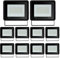 Yakimz Focos LED 50W para exteriores, 4250lm, Proyectores LED, ángulo de haz de 120°, IP66, resistente al agua, 3000 K blanco cálido, iluminación de seguridad para terraza, campo deportivo, 10 piezas