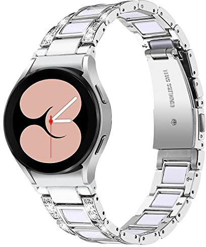 Cinturino da 20 mm compatibile con Samsung Galaxy Watch 5/5 pro/Galaxy Watch 4 40 mm 44 mm/Watch 4 Classic 42/46 mm, in acciaio inossidabile per cinturino Samsung Galaxy Donna Uomo