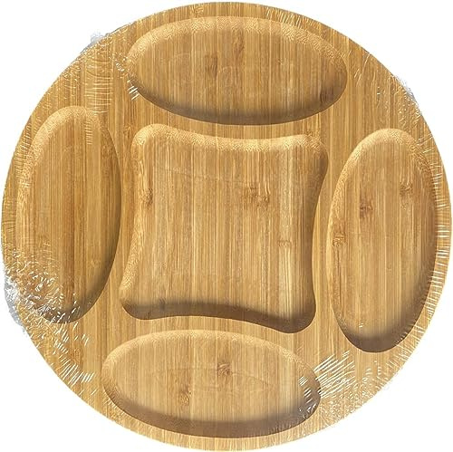 electromax Bamboo Wooden Serving Platter Snack Tray Serving Tray Plate savoury Snacks (Model-11)