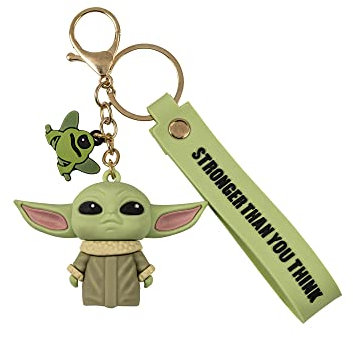 Peers Hardy Disney Disney The Child Green Kechain 3d Mixte Chaîne de clé, Vert/Beige, Taille unique