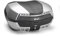 GIVI BAULETTO Monokey System portaoggetti BAULE V58NT MAXIA 5 TECH Per Scooter Moto 2 CASCHI 58 litri TOPCASE Posteriore NERO CON CATADIOTTRO TRASPARENTE E QUATTRO COVER VERNICIATE IN COLOR ALLUMINIO