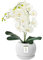 botle Blumentopf Blumenübertopf Weiss Kugel Blumenschale mit Untersetzer Rund BxH 170 mm x 160 mm Oberfläche Glanz Keramik Modern Glamour