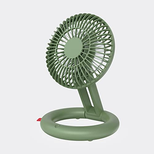 EBSBAG Ventilateur Portable, Mini Ventilateur de Plafond à tête Mobile rétractable Rechargeable par USB Ventilateur de Circulation sonore Doux pour Table USB,C (B)