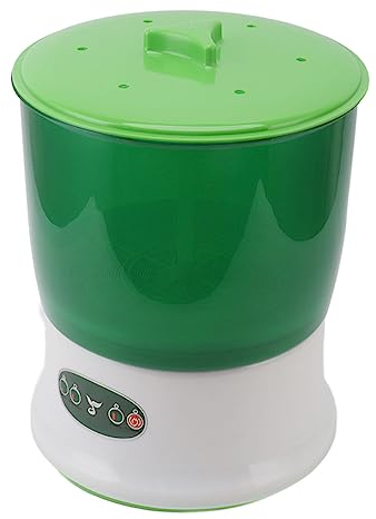 Máquina de brotes de frijoles, 3 capas de diseño de control automático Bean Sprouts Grow germinación Kit de gran capacidad Bean Sprouts máquina con placa de prensa para cocina casera (enchufe UE 220V)