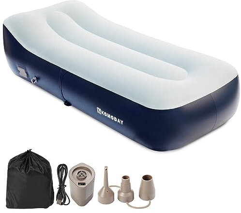 KOMODAY Canapé Auto-gonflant - Canapé Gonflable Automatique Pliable avec Pompe à air Amovible, Extra Large, Ergonomique, canapé-lit à Matelas pneumatique pour Camping, Plage, Jardin et Maison