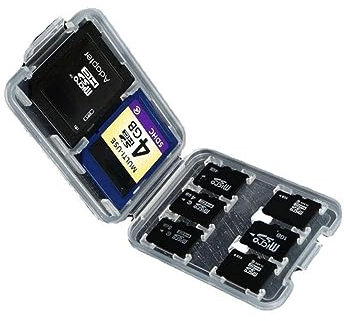 8 Steckplätze Micro SD TF Speicherkarten-Hülle Halter wasserdichte Hartschalen-Schutzhülle Aufbewahrungsbox (5 Stück)