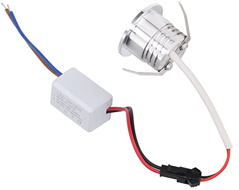 ViaGasaFamido Mini-LED-Einbaustrahler Beleuchtung Mini-Einbau-COB-Strahler Schmuck-Vitrine Stabile Wärmeableitung LED-Einbau und Unterschrankleuchten (Warmweißes Licht 3000K)