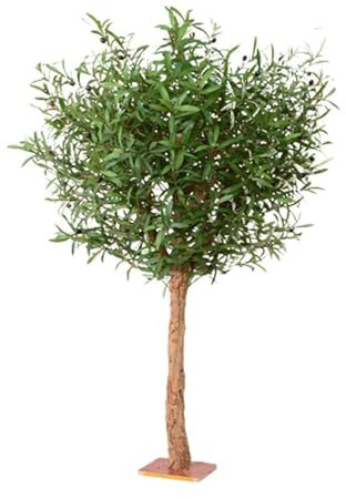 EYPKPL Großer künstlicher Baum, 150 cm, künstliche Pflanzen, üppiger künstlicher Baum, Olivenbaum-Kunstpflanze mit künstlichen Blättern von Olivenfrüchten