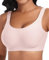 Ganado Damen BH Tiefem V-Ausschnitt Nahtloser BH Soft Bequem BH Bügellos Bustier (Pink-Nahtlos, XL)