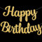 TONIFUL Gold Happy Birthday Banner KENO DIY 10Füße, Pre-Strung-Glitter Happy Birthday Zeichen, Happy Birthday Girlande, Happy Birthday Hintergrund, Happy Birthday Dekorationen für Frauen