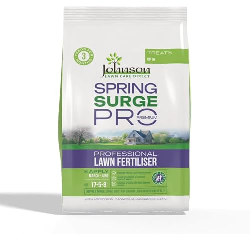 Professional Spring Lawn Fertiliser - Spring Surge Pro - [17:5:8] High Nitrogen Lawn Feed : Professional Grade Pet Friendly Fertilizer - Long lasting - Feeds up to 100m2 for 3 months