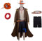 YZHQCJD Cosplay-Kostüm, Anime, Ace, Umhang, Shorts, Uniform, Halloween, Party, Anzüge mit Hut (groß)
