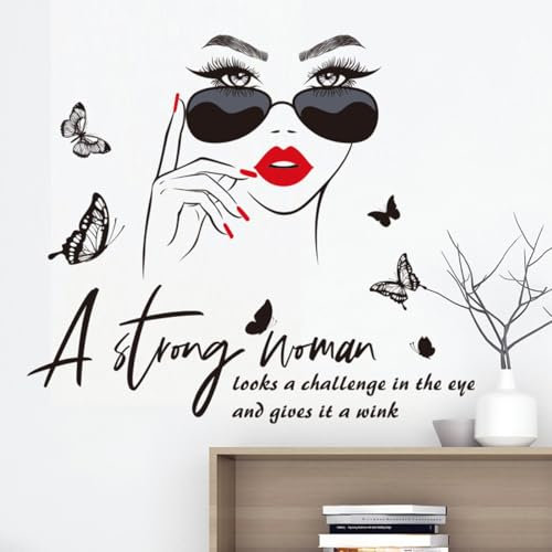 Wand Dekoration Boho Wand Sticker - Mädchen Schmetterling Abnehmbare Wanddeko Wandsticker Wandtattoo DIY Dekorative Kunst Wandaufkleber 0324