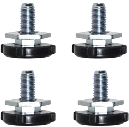 TALENTEC home | Pata Roscada y Regulable en Altura Compatible con Lavadoras Samsung | 4 unidades | Revestimiento Antivibración | Referencia DC97-00920U | Acero Inoxidable | Color Negro y Metálico