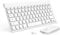 seenda WGJP-031 Small Wireless Keyboard and Mouse, Ultra Compact Rechargeable USB Keyboard and Mouse Combo with Portable Size Low Profile Keys for Windows XP/7/8/10/11 Laptop Computer, White