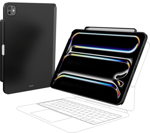 SwitchEasy CoverBuddy Lite for 2024 iPad Pro 11 - Case Compatible with Magic Keyboard for iPad Pro (M4), with Apple Pencil Pro Pencil Holder - Black
