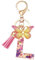Vorysum Porte-clés pour fille porte clef avec lettre porte-clés fille initiale cadeau femmes porte-clés papillon gland or porte clé，rose