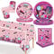 MORAINJAY Ensemble de Vaisselle de Fête SPA 51 Pièces, Assiettes, Tasses, Serviettes, Décoration de Table Cosmétiques,Décoration pour Soirée à Thème SPA, Accessoires de Fête Princesse Fille