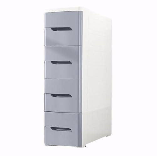Moderner schmaler Badezimmer-Schrank mit PP-Material neben der Toilette, kleiner Eck-Bodenschrank, schmaler Toilettenpapierschrank, 20 cm Breite (grau)