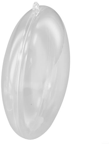 YUANGANG 10 Pezzi Palline Piatte in Plastica Trasparente Trasparenti Palle Di Natale per Christmas, Home or Shopping Mall Decoration