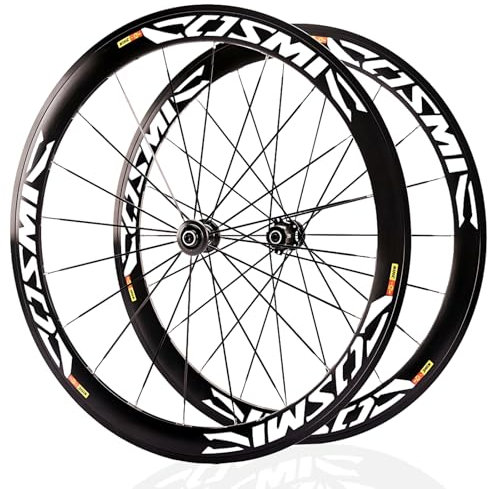 HZXQCVB 700C Rennrad-Laufradsatz Aluminium-Legierung Felgen C/V-Bremse Vorder- Und Hinterrad Schnellspanner 20-Loch Naben Für 7/8/9/10/11 Gang Kassette(White,40MM)