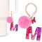 MWOOT Charme Lettre pour Femmes Compatible avec Sac à Tumbler Stanley, Décoration Porte-clés Lettre Initiale A, Porte-clés en Alphabet Majuscule en Résine, Rouge M