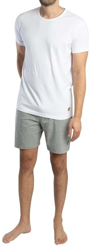 Lyle & Scott Men's Charlie Lounge Pyjama Set, Black/Beetle