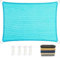 Sonnensegel Rechteckig 100 x 100 cm, HDPE Polyester, Sonnenschutz 98% Uv Schutz, Reißfest Wetterfest, Sun Segel Sonnenschutz Plane, für Terrasse Garten, Himmelblau