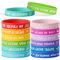 MEJOSER 24 Stück Motivationsarmbänder Kinder auf Deutsch 18cm Silikonarmband Mitgebsel Mitbringsel Kindergeburtstag Einschulung Geschenk Schultüte Füllung Schulkind Mutmacher Abschiedsgeschenk