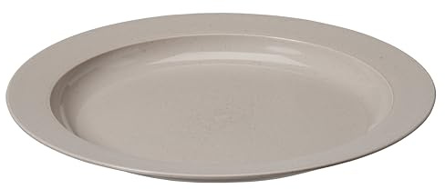 GastroMax Teller 25 cm BIO | Grau | Picknicks, Camping, Grillen, Pool, Innen- und Außenbereich | Hitzebeständig | lebensmittelecht und BPA-frei | spülmaschinen- und mikrowellengeeignet | L 25 x B 25 x