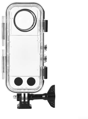 Eawfgtuw Custodia impermeabile subacquea, attrezzatura fotografica subacquea per custodia della fotocamera, protezione della profondità con accessori fotografici in vetro temperato