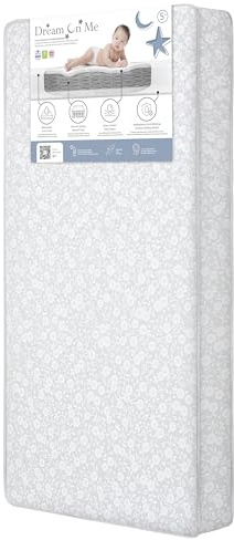 Dream On Me Nap Nest Crib and Toddler Mattress, Dual-Sided - Infants & Toddlers, Waterproof 5” Mattress with 88 Interwoven Coils, 75% Recycled Fiber, GREENGUARD Gold & BSA Certified – Daisy Dreams