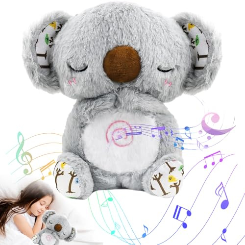 Loutre Qui Respire, Koala Apaisant, Peluche Loutre Qui Respires, Ma Loutre Calin Bonne Nuit, Soulagement L'Anxiété Koala, Peluche Koala Qui Respire, Loutre Veilleuse Bébé, Cadeau pour Nouveau-né (M1)