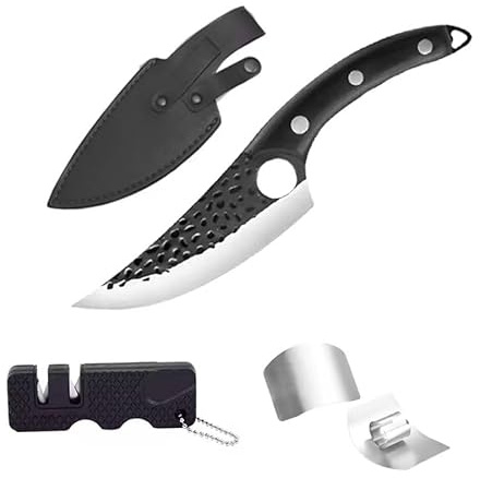 Rexhan Handmade Chef Knife, 6 Inch Ergonomic Japanese Knife, Kitchen Knives, Forged Full Tang, High Carbon Steel, Anti Stick, Multipurpose, Home Cooking Knives, Professional Chefs, Pakka Wood Handle,