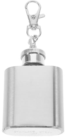 ARTIBETTER Petaca Llavero para Licor Portátil Inoxidable Pequeña Frasco para Aceites y Alcohol Uso Exterior Viaje Diario