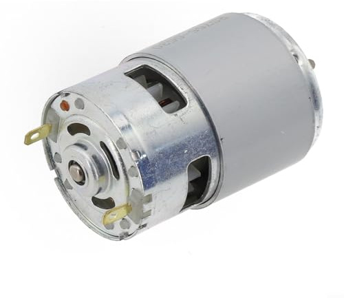 755 Motore albero a forma di D 20V 21V Sostituzione per tosaerba elettrico Rondella auto Batteria al litio Alloggiamento in metallo argentato