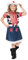 SMIFFYS Costume Cowgirl Sweetie, Azzurro, con abito, gilet, sciarpa, cintura e cappello