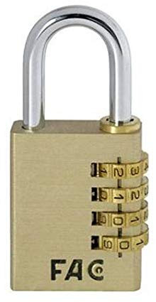Fac seguridad - Candado combinación 30mm laton (en blister)