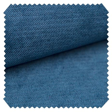 novely® ORMONT - Samtiger Chenille-Stoff - Robuster Möbelstoff - Polsterstoff in 18 Farben - Pflegeleichte Meterware 1lfm | Farbe: 15 Azurblau