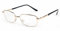 Inlefen Gafas de lectura rectangulares del marco del metal Gafas vintage con el caso +4.50