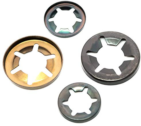 Starlock Washers For Shaft Retaining Push On Clips 2mm - 25mm Spring Steel Star Lock (20, 6mm) F02BC