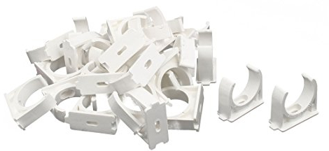 sourcing map 30 Stücke PVC Wasserleitung Klemmen Clips 1(32mm) TV Tabletts Schlauch Schlauchaufhänger Stütze Pex Schläuche