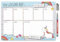 Mein Wochenplaner mit Einhorn Motiv I DIN A4 I Whiteboard Wochen-Kalender Notiz-Liste Organizer I abwischbar I mit selbstklebender Rückseite I dv402